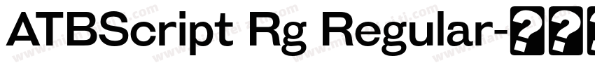ATBScript Rg Regular字体转换
